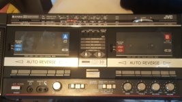 JVC PC-W88 W88C R88C Portable Stereo System Boombox (TAPE PLAYERS NOT  WORKING)