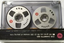 CVS EGF 60 REEL TO REEL Blank Audio Cassette Tape (Sealed) NOS