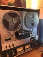 Pumping some heavy beats on dad's TEAC X-2000R Reel to Reel Tape Deck 🔥😁  @teac_global #teac #teacx2000r #reeltoreeltape #reelt