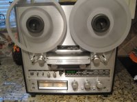 Teac X-1000R auto reverse reel to reel tape deck w/dust cover and original  box. SERVICED! 1988