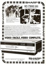 SHARP 1981 magnétoscope VC-7300 VHS à cassettes vidéo