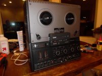 Philips N4504 1/4'' reel to reel tape deck playing Alastor