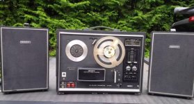Sony TC-270 8mm Reel to Reel Audio Recorder w/speakers PARTS