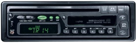 RARE Vintage Sanyo car Stereo Am/fm Cassette RECORDER 2 Knob-Shaft Style NEW