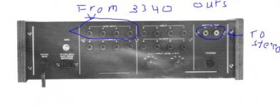 TEAC AX-20 Mix Down Panel Switcher for 4 Track Open Reel Tape